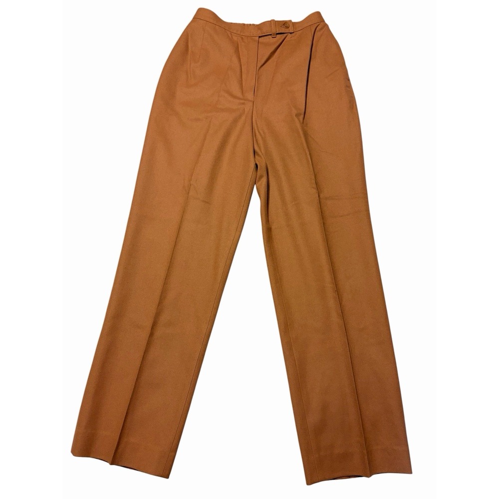 Pendleton Vintage Women's Petite 10P Camel Pleated Lined Wool Dress Pants